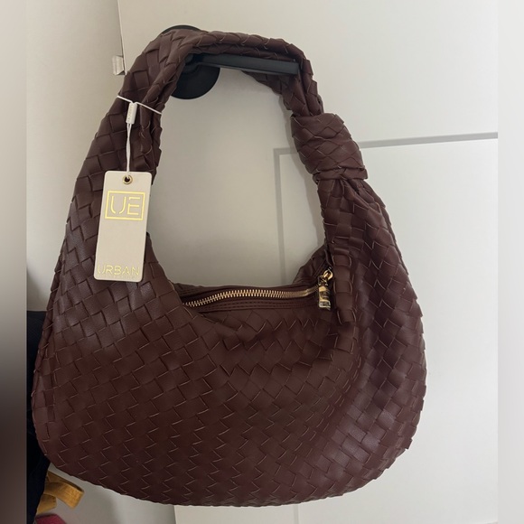 Chocolate Woven Bag- Urban Expressions - Picture 1 of 3